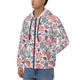 thumbnail image 3 of Naloa Flower Leaves Men’s Hoodies, Zip up Hoodie, Sweatshirts,Hoodies for Men Sizes S-3XL-X-Large, 3 of 5