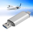 thumbnail image 5 of U Disk USB3.0 Flash Disk Plug-in U Disk Tres en uno U Disk Lector de tarjetas portátil Dispositivo dplug-in tres tarjetas almacenamiento U Disk 3-en 1 Aleación de aluminio HighSpeed Silver USB3.0 Flas LHCER NONE, 5 of 5