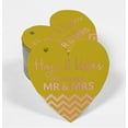 thumbnail image 2 of Inkdotpot 50 Pack Real Rose Gold Foil Paper Tag Hugs & Kisses From The Wedding Favor Hang Tag, 2 of 6