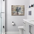 thumbnail image 5 of Rustic Bathroom Decor Wall Art Farmhouse Daisy Butterfly Pictures Christian Flower Canvas Painting Religious Framed Artwork for Kitchen Living Room Bedroom 16''x12'', 5 of 6