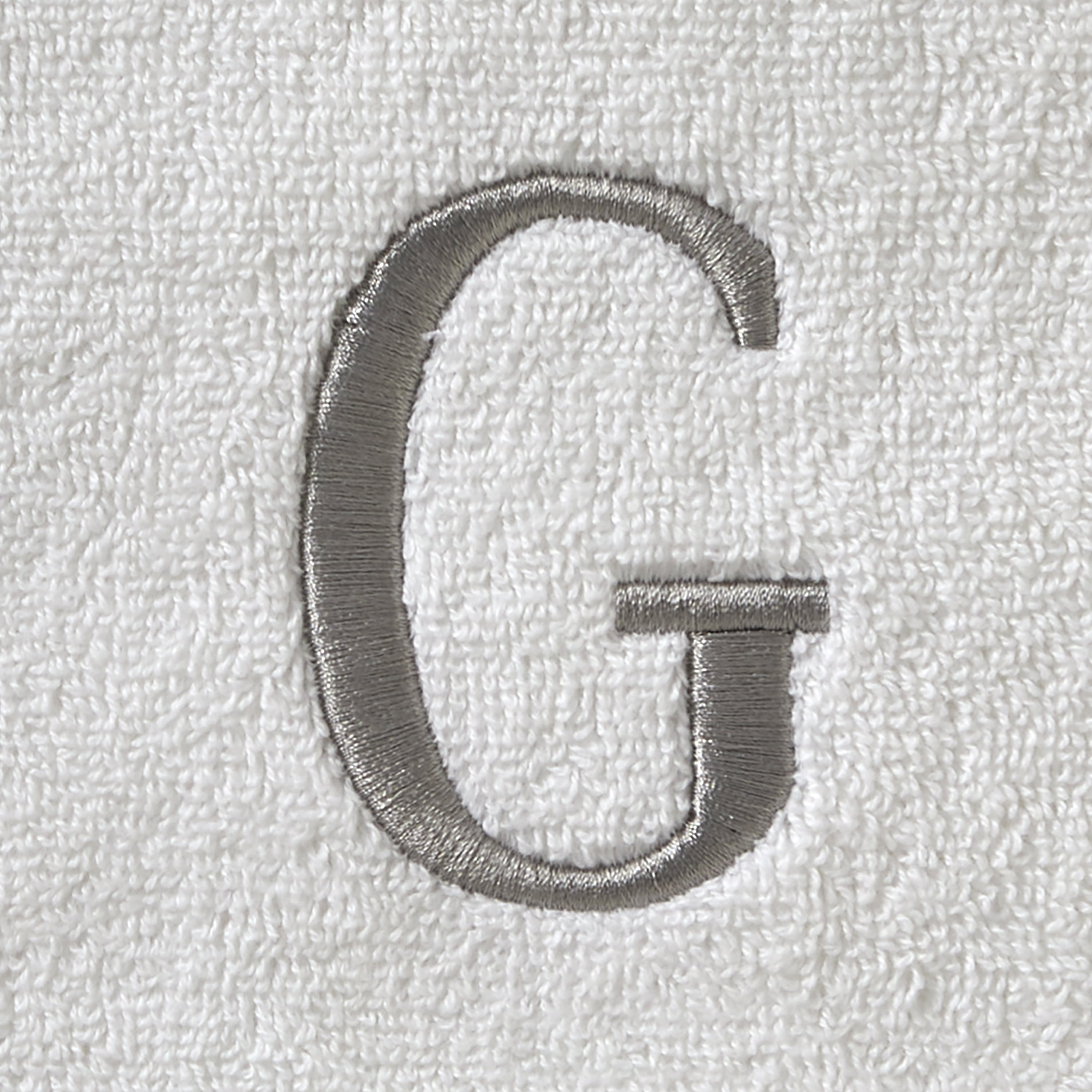 SKL Home Casual Monogram Hand Towel (2-Pack), "G", White