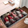 thumbnail image 5 of 1pc Christmas Gnomes Absorbent Non-Slip Bathroom Thickened Flannel Rug Decor,Soft,Quick Drying,Suitable For Indoor/outdoor Use,Bathrooms,Bedrooms,Kitchens,Terrace,Laundry Rooms,16"x24", 5 of 9