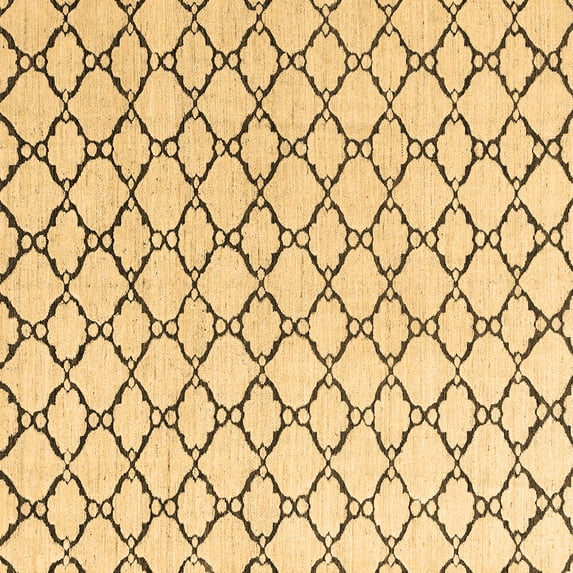 Ahgly Company Indoor Square Solid Brown Modern Area Rugs, 7' Square