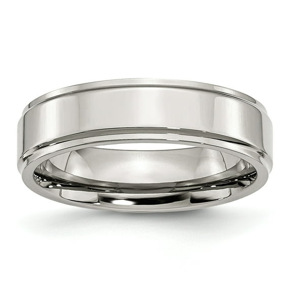Primal Steel Stainless Steel 6mm Ridged Edge Band