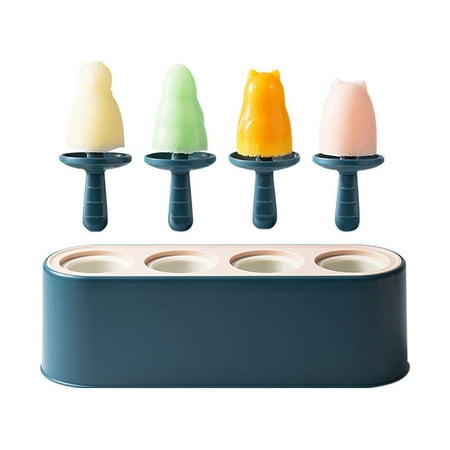 

Yutnsbel Mold Set 4 Pieces Homemade Silicone Maker Kid Easy Release Ice Cream Molds Reusable DIY Ice Molds Clearance