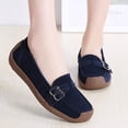 thumbnail image 5 of Big Size Women's Casual Loafers Slip On Leather Shoes Lightweight Walking Shoes Moccasins Classic Penny Loafer Flats Boat Shoes, 5 of 6