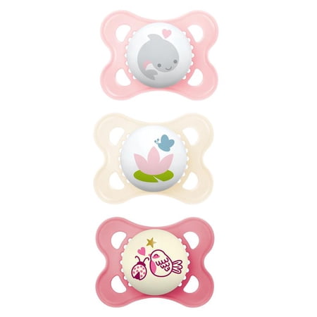 MAM Day & Night Pacifier 0-6 Months Girl 3 pack