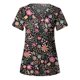 thumbnail image 4 of Camiseta de uniforme de trabajo Puntoco para mujer, camisetas estampadas de manga corta con cuello en V, camisetas gráficas con bolsillo Puntoco Puntoco-5891, 4 of 4