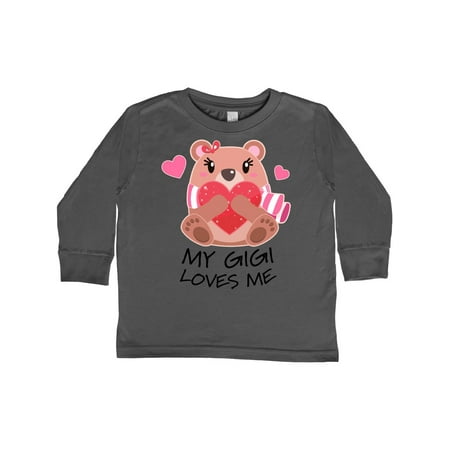 

Inktastic My Gigi Loves me- bear and hearts Gift Toddler Boy or Toddler Girl Long Sleeve T-Shirt