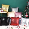 thumbnail image 3 of REGALWOVEN 4 Pcs Sequin Throw Pillow Covers, Decorative Cushion Covers for Sofa Car Seat, 18"x18" Gold, 3 of 7