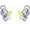 Rainbow, variant on Sterling Silver Infinity Butterfly Earrings Embellished with Crystals from Austria, Hypoallergenic Stud Earrings, Anniversary Birthday Butterfly Jewelry Gifts for Women