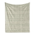 thumbnail image 1 of Abstract Soft Flannel Fleece Throw Blanket, Checkered Graphic with Grunge Line Design Squares, Cozy Plush for Indoor and Outdoor Use, 50" x 70", Pale Teal Dark Taupe, by Ambesonne, 1 of 6
