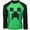 Green, variant on Minecraft Alex Steve Big Boys Raglan Long Sleeve Rash Guard Swim Shirt Blue 10-12