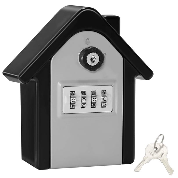 Caja de seguridad para llaves de pared Caja de seguridad para llaves con código digital y llaves de emergencia, caja de seguridad para llaves grande Formato de caja de seguridad para llaves