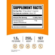 BulkSupplements Trimethylglycine Powder - as Betaine Anhydrous, 1.5g per Serving - 250 Grams (8.8 oz) - 167 Servings