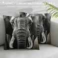 thumbnail image 3 of Shiartex  African Elephant  Throw Pillow CoversPillow Case Cushion Double Sided with Hidden Zipper, for Home Decor Couch Bed Sofa Car White, 3 of 5