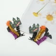 thumbnail image 4 of Unique Bargains 1 Pair Hair Clip Fashion Duckbill Clip House Halloween 1 Hair Barrettes Multicolor, 4 of 4