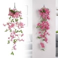 thumbnail image 2 of 100cm Artificial Winter Jasmine Hanging Flower Vines , Trailing Silk Floral Vines Fake Greenery Garlands,Non-Fading UV-Resistant Vines for Home Wall Balcony Garden Indoor Outdoor Decor,Pink, 2 of 9