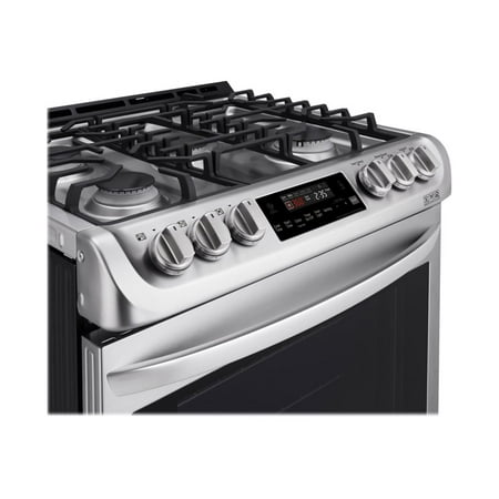 LG - 6.3 Cu. Ft. Slide-In Gas Range with ProBake Convection - Stainless steel