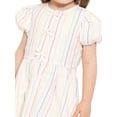 thumbnail image 3 of Wonder Nation Toddler Girls Stripe Dress with Bubble Sleeves, Sizes 12M-5T, 3 of 7