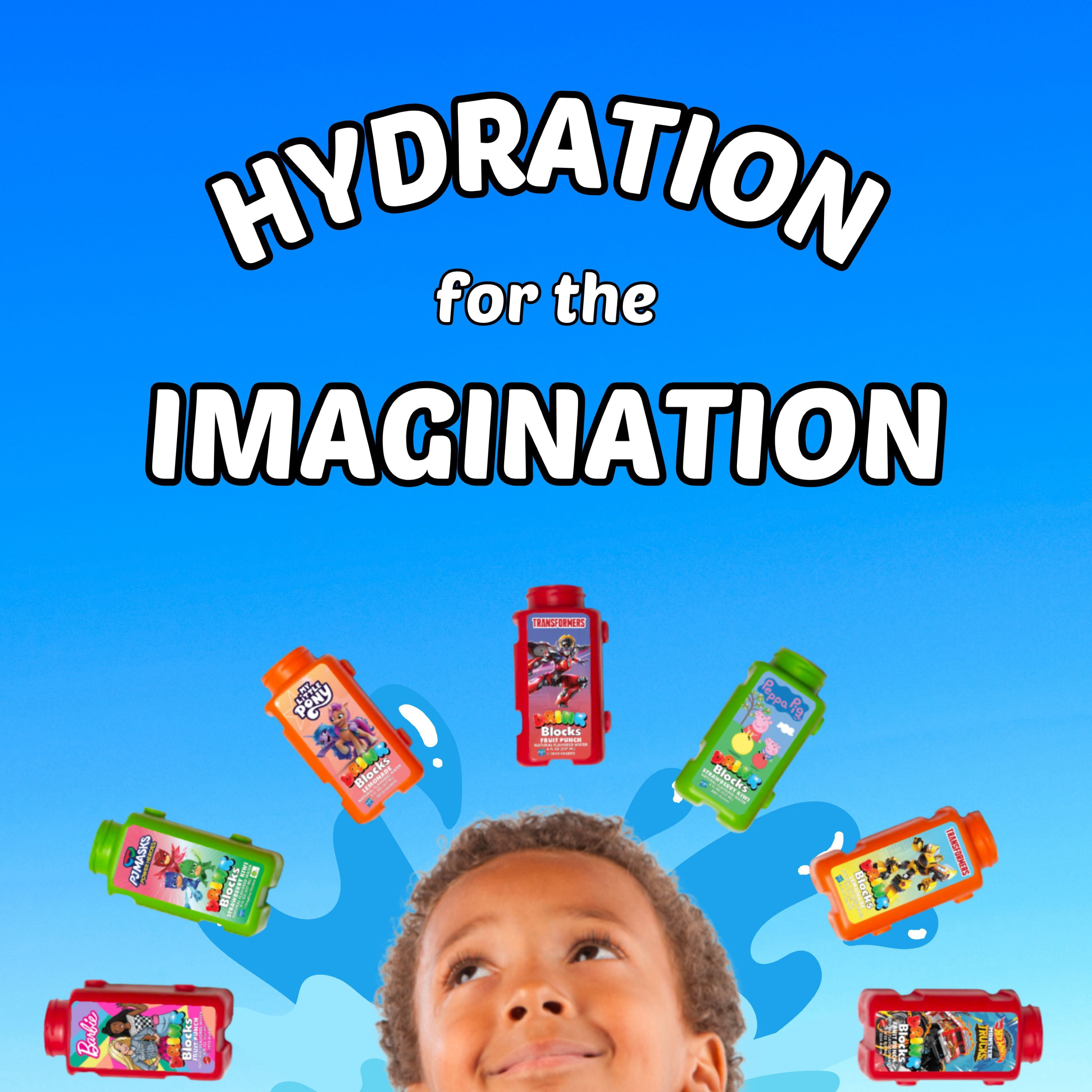 Drink Blocks Fruit Punch Naturally Flavored Water, 8 oz Bottle