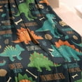 thumbnail image 3 of DarkBlue Cartoon Dinosaurs Names Pattern Blanket,Comfortable Soft Flannel Throw Blanket,All Season,Warm Lightweight Blankets for Sofa Bed Couch Living Room Chair,30"x40", 3 of 4