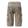 thumbnail image 3 of PEASKJP Men's Cargo Casual Shorts Cotton Summer Knee-Length Relexed Fit Zip Twill Shorts Khaki XL, 3 of 5