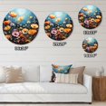 thumbnail image 4 of Designart "Pointillism Art of Vibrant Meadows with Wildflowers II" Floral Oversized Wall Clock, 4 of 5