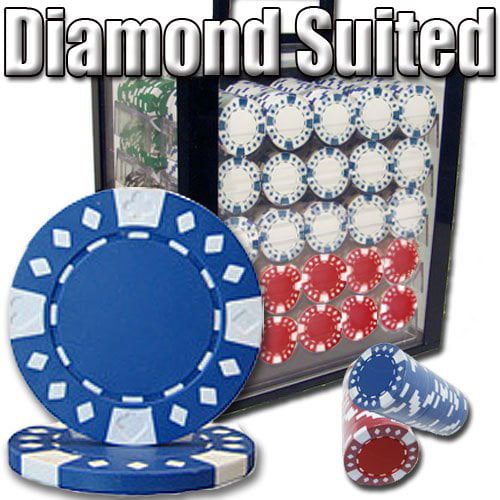 1,000ct Black Diamond 14g Poker Chip Set in Acrylic Carry Case 