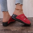 thumbnail image 5 of NOKIO Sandals Women Dressy Orthotic Wedge Sandals Comfy Slip On Slides Open Toe Lightweight Sandals Casual Slippers Women'S Beach Sandals Hollow Casual Slippers Flat Shoes Retro Sandals, 5 of 8