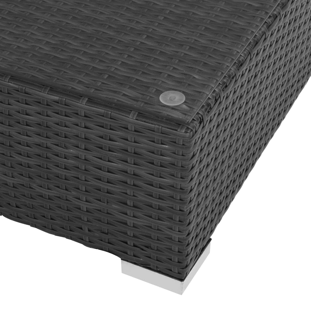 vidaXL Patio Furniture Set 6 Piece Outdoor Sofa with Coffee Table Poly Rattan