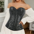 thumbnail image 2 of Corset for Women Versatile Sequin Overbust Corset Sculpting Smooth Bustier Comfort Fit Plus Size Corset, 2 of 5
