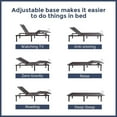 thumbnail image 5 of Kselythan Adjustable Bed Frame, With 11inch Legs Anti-slip Noiseless Steel Adjustable Bed Leg Triple Fold Electric Head 0-40° Foot Incline 0-60° Head Adjust Electric Bed Base, 5 of 7