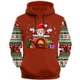 thumbnail image 4 of Mens Ugly Christmas Hoodies Plus Size Santa Claus Long Sleeve Sweatshirt Vacation Xmas Drawstring Pullover, 4 of 4