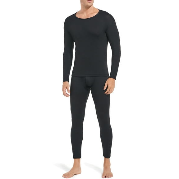Thermal Underwear Set for Men Long Johns Basic Layer Top Bottom for Cold Weather
