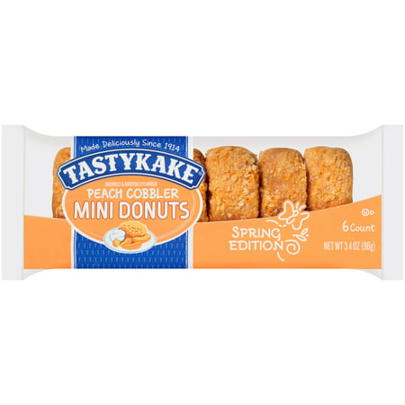 Tastykake® Spring Edition Peach Cobbler Mini Donuts 3.4 oz. Pack ...