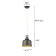 thumbnail image 2 of RADIANCE Goods Industrial-Style 1 Light Rubbed Bronze Ceiling Mini Pendant 8" Wide, 2 of 3