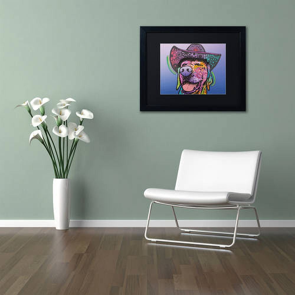 Trademark Fine Art "Penelope Custom-4" Canvas Art by Dean Russo, Black Matte, Black Frame
