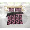 thumbnail image 2 of 3D Negro Rosa Flores Funda de edredón Set Ropa de cama Set Funda nórdica Fundas de almohada Sf114, 2 of 3