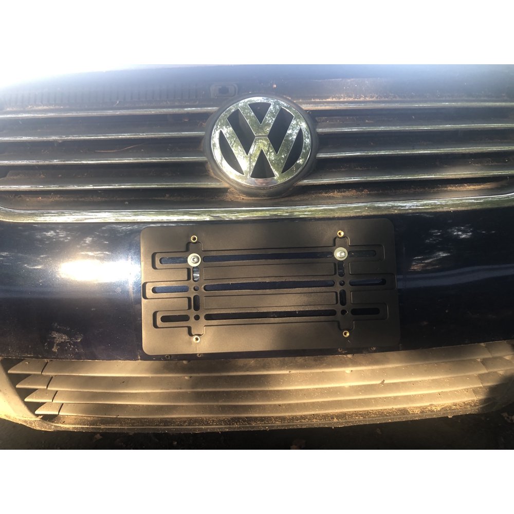 License Plate Bumper Mount Holder Bracket for VW Volkswagen + 6 Unique
