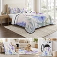 thumbnail image 6 of Twin XL Quilt Set 68''x98'', Lavender Spring Lightweight Summer Bedspread Coverlet Set with 2 Pillow Shams, Farmhouse Pastoral Pastel Flowers Breathable All Season Quilt Bedding for Dorm/Guest Room, 6 of 9