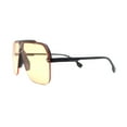 thumbnail image 3 of Mens Rimless Half Rim Oversized Mobster Rectangle Racer Plastic Sunglasses Black - Light Brown, 3 of 4