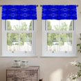 thumbnail image 2 of LALILO Kitchen Curtain Valance Indigo Tie Dye Boho Rod Pocket Window Curtain 52"x 18" Set of 2, 2 of 7