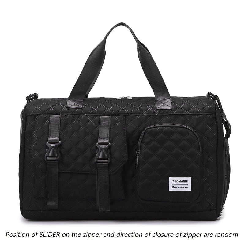 Durable Nylon Travel Duffle Bag, Portable Sports Gym Bag for Overnight Trips Shoulder Duffel Training Bag, Spacious Argyle
