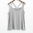thumbnail image 1 of Camiseta sin mangas plisada sexy con cuello en V y corte holgado para mujer con talla grande, 1 of 6