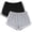 Black, Light Gray, variant on URATOT Women's Cotton Shorts, 2 Packs, Everyday Casual Shorts, Sizes S–XL