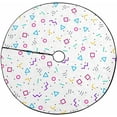 thumbnail image 1 of FMSHPON Abstract Triangles Xmas Christmas Tree Skirt Stand Mat for Holiday Party Decoration Indoor Outdoor 48 inches, 1 of 3
