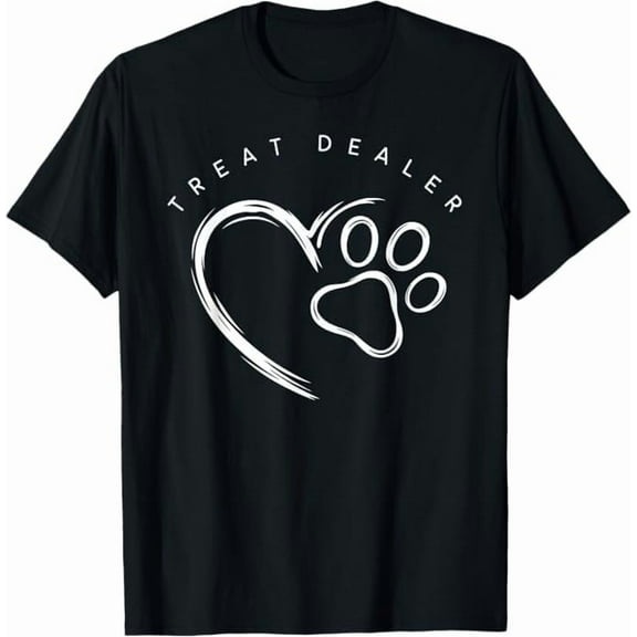 Dog Treat Dealer Heart Funny Dog Owner Treats Lover Men Women Humor Gifts T-Shirt