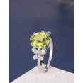 thumbnail image 3 of HeartsAndYou 2ct Natural Peridot & Diamond Engage Ring Butterfly Design 14k SOLID White Gold, 3 of 9