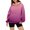 Hot Pink, variant on Womens Travel Outfit Long Sleeve Loose Oversized Womens Sweatshirts Gradient Color Hooded Neck with Pocket Drawstring Fall Clothes Winter Casual for Christmas Dinner Gray M